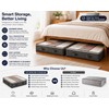 Non-Woven Fabric Storage Box Organizer with Lid - Foldable Clothes