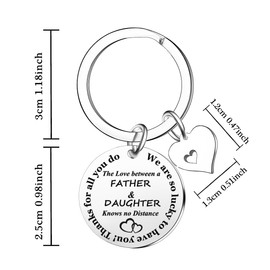 Ghloyza Dad Keyring for Men Gifts for Dad Keyring From Daughter and Son Father's Day Gifts for Fathers Birthday Gifts for Dad From Daughter Christmas Gifts for Dad Presents for Father's Day Gifts