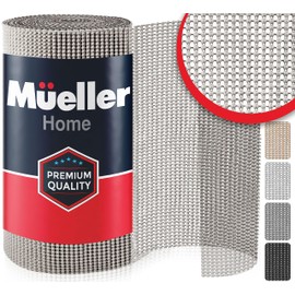 Mueller Ultra-Premium Drawer and Shelf Liner, 12 Inch x 20 FT Heavy-Duty and Slip-Resistant Liner, Durable Non Adhesive Waterproof Roll, for Drawers, Kitchen, Cabinets, Shelves, Desks, Light Grey