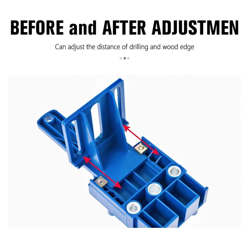 Drilling Template with Adjustable, Woodworking Doweling Jig Kit, Drill Hole