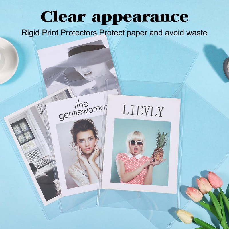 12 Pack 8.5" x 14" Rigid Print Protectors, Rigid Top