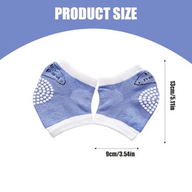 WUSJCOF 4 Pairs Non-Slip Cotton Knee Pads Crawling Aid with Rubber Dots for Baby Crawling Unisex Babies