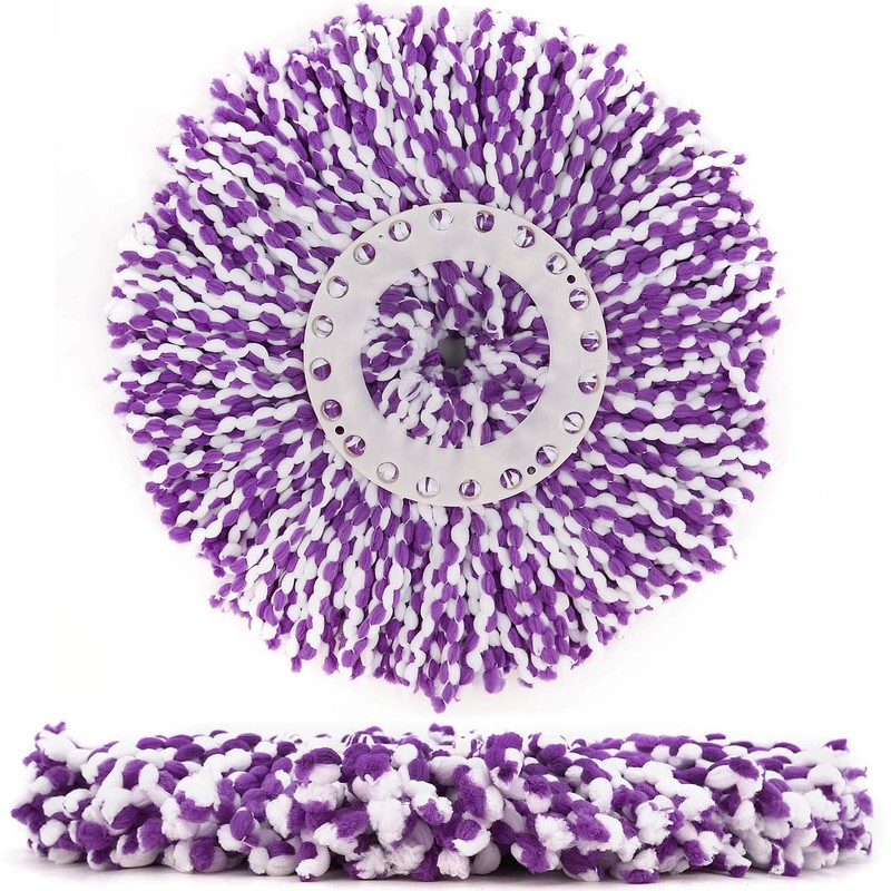 3 Pack Spin Mop Replacement Head, Round Shape Standard Size