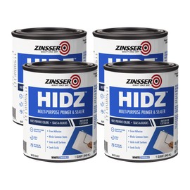 Zinsser 373693-4PK HIDZ Multi-Purpose Primer and Sealer, Quart, Flat White, 4 Pack