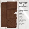 5 Piece Bathroom Rugs Set - Soft Non Slip Memory