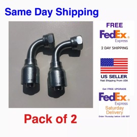 Hydraulic Expresss USA 1B243-12-12 AFTERMARKET PARKER HYDRAULIC HOSE FITTINGS 3/4” BSPP CONE 90, 2 PACK
