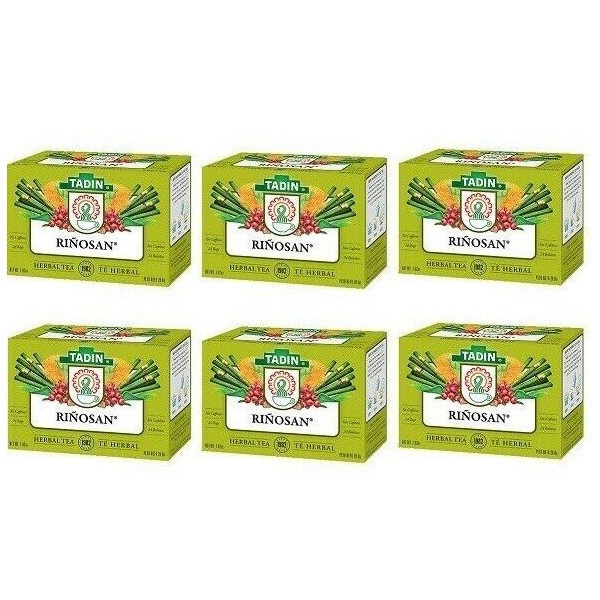 Tadin Riñosan Herbal Tea, Made in USA, 24 Bags  (6 Boxes)    Exp. 03/2024