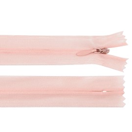 cyclingcolors 2x Cerniera invisibile N°3 60 cm – chiusura lampo in poliestere Dederon con cursore, estremità aperta, maglia scorrevole per cucito sartoria abbigliamento giacche cappotti – pesca chiaro