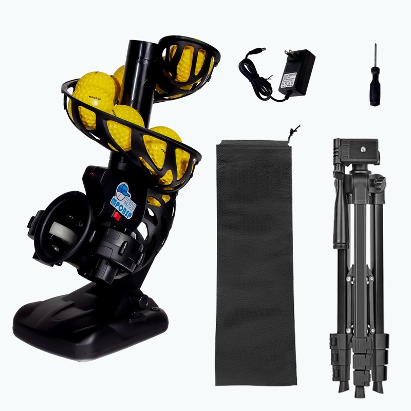 MPOBSP Upgraded Electronic Baseball Pitching Machine for Youth- Adjustable Angles