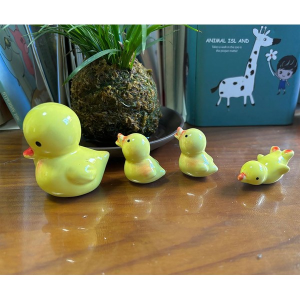 AWOEZ Small Animal Statues, Ceramic Bird Duck Statues, Home Office