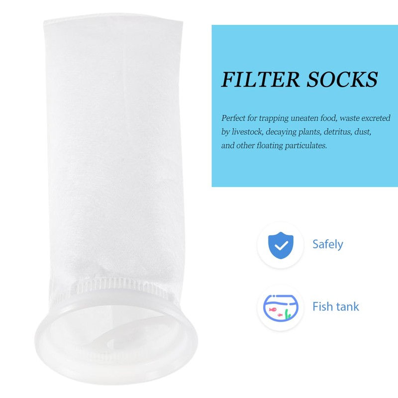 iplusmile Aquarium Filter Socks 200 µm Made of PP Pack