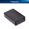 Heyiarbeit 5Pcs 3.35"x1.97"x 0.83" ABS Black Dustproof Electronic Junction Box