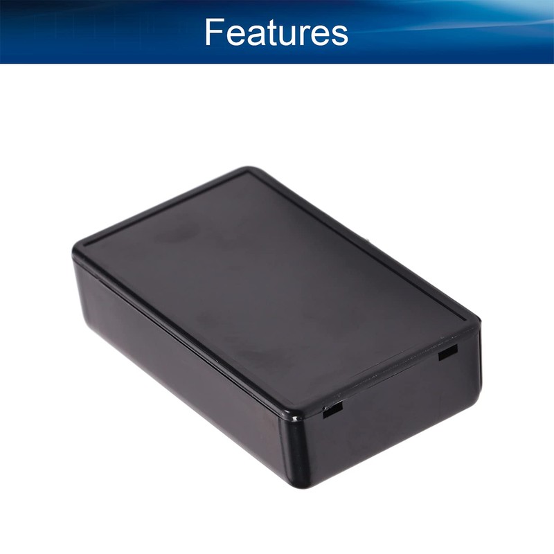 Heyiarbeit 5Pcs 3.35"x1.97"x 0.83" ABS Black Dustproof Electronic Junction Box