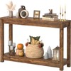 47" Farmhouse Wood Entryway Table Narrow Console Table with Storage