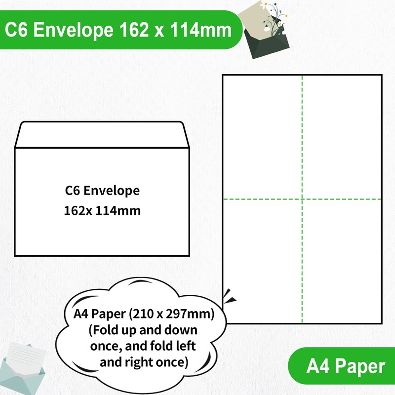 100 C6 Security Self-Seal Envelopes, 162x114mm 90gsm Windowless Design Security