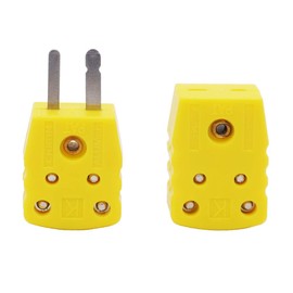 Twidec/2 Pair K Type Male Female Thermocouple Plug Adapter Cable Wire Connector