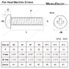 MewuDecor #4-40 x 3/8" Pan Head Machine Screws, Fully Threaded,