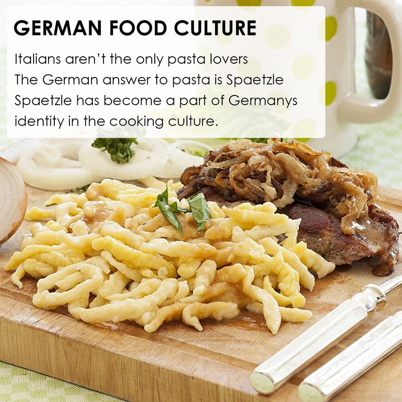 KEISSCO Stainless Steel Spaetzle Maker Lid with Scraper Traditional German