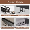 amhyicho Hanging Pot Rack with 10 Hook for Cabinet 22"