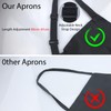 2 Pack Black Apron, Waterproof Adjustable Black Kitchen Chef Aprons