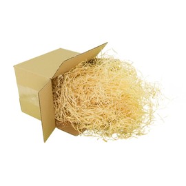 Wood Wool Filling Material for Gift Baskets Suitable for Food Native Spruce PEFC Certified Natural for Decoration and Gift Baskets (100 g)