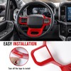 Jimen Compatible with Ford F150 2021-2023, Steering Wheel Cover Trim