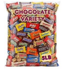 Bulk Chocolate Candy Variety Pack – Individually Wrapped Mini Chocolate Bars & Treats Assortment – Perfect for Office Break Rooms, Parties, Gift Baskets & Snack Bowls (5 Pounds)