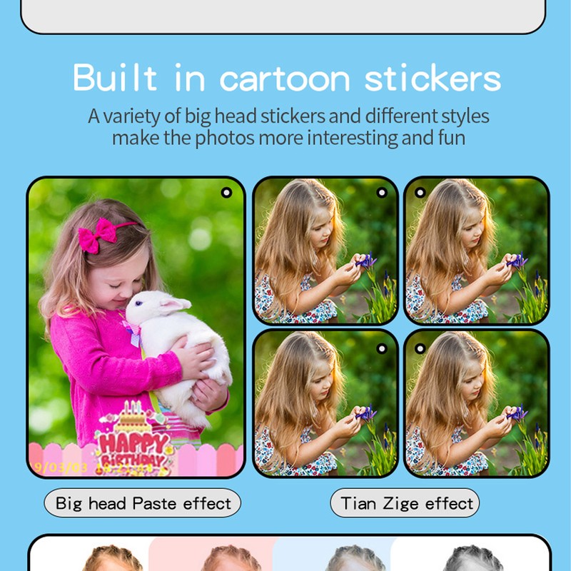 Kids Digital Camera HD 2.0 Inch Eye Protection Screen Toddler