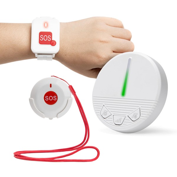 Caregiver Pager Emergency Button for Elderly Alert Button for Seniors