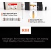 RIH Pneumatics Solenoid Valve 4V210-08 12V/24V/110V Single Coil Pilot-Operated Electric