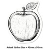 Azeeda 4 x 'Apple' White Premium Vinyl Decal Stickers –