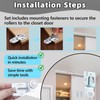 HCEWSBFD 2 Pcs Closet Sliding Door Hardware Wardrobe Roller Kit