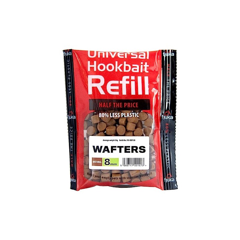 Fjuka Wafters 8mm | Natural | Hookbait Refill | Semi-Buoyant