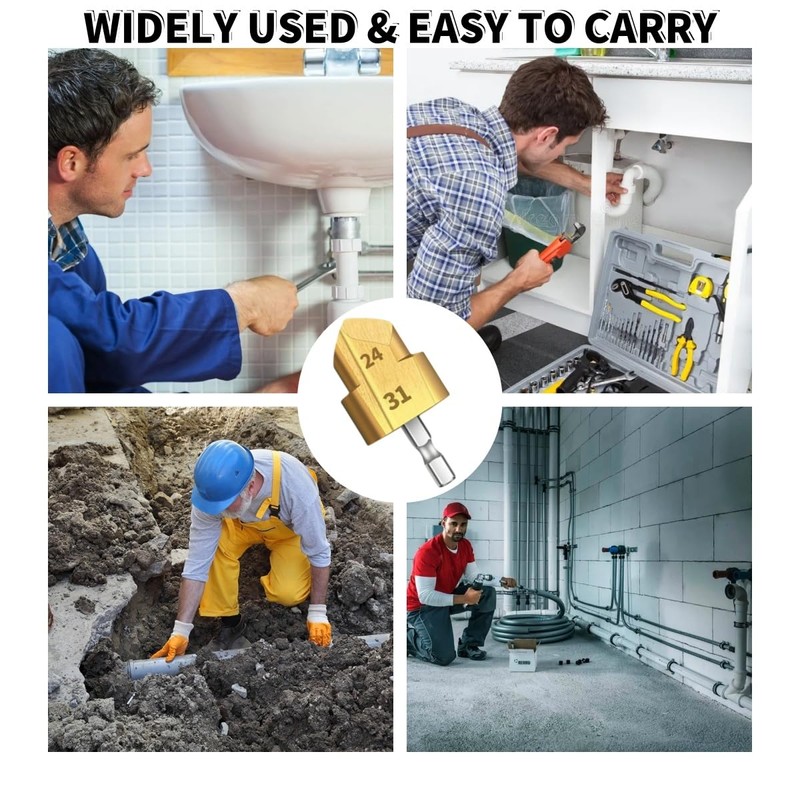 yikinb 3 Pcs PPR Lifting Step Drill Bits,Expansion Repair Drill