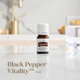 Young Living Black Pepper Vitality 5ml - Your Culinary Delights with Antioxidant Benefits, Digestive Wellness, and Spicy Flavor Enhancement - Perfect Food Seasoning for Cooking