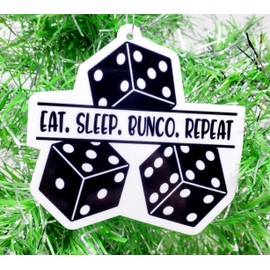Bunco Dice Themed Christmas Ornament (B127)