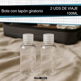 TECHZOCO Reisespender, Shampoo-Spender, 100 ml, Kosmetikflasche, geeignet für Flugreisen, 2 Dosierdosen à 100 ml