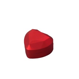 DELALO Elegant Ring Box with Velvet Lining and LED Lighting 70 x 65 x 45 mm (Red)