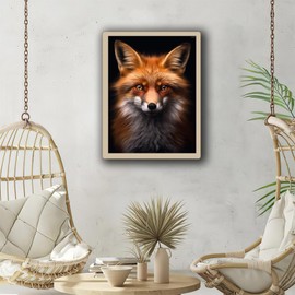 YUINJP Red Fox Orange Diamond Painting Kits Wild Animal Diamond Painting Art for Beginners Full Round Drill Diamond Art for Wall Decor Gift 30x40cm
