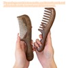 2 Pcs Wooden Massage Comb Wide Tooth Comb and Fine