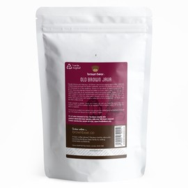 Old Brown Java Dark Roast Strong Aged Ground Coffee 227g - For French Press Cafetiere Filter Drip V60 - Brown Bear Indonesia Indonesian Coffee - Strength 5