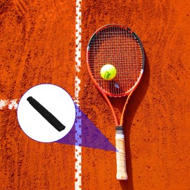 M METERXITY 4 Pack Badminton Towel Overgrip - Nylon Anti-Skid Sweatband Tennis Racquet Grip, Apply to Badminton/Tennis/Golf Handle (Black)