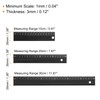 HARFINGTON 3pcs Cutting Ruler Metric Aluminum Alloy Straight Ruler Thickening