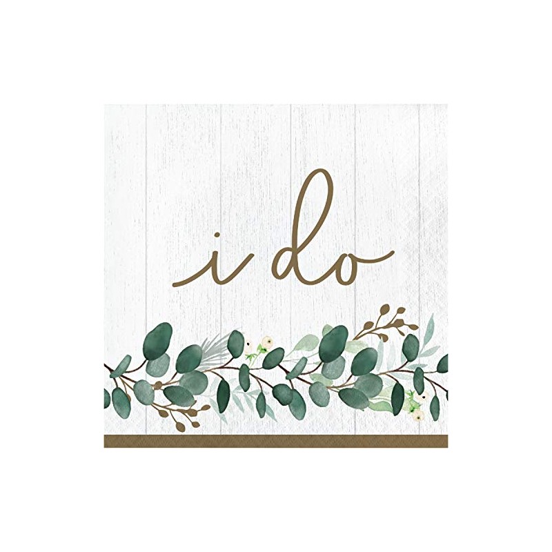 Eucalyptus I Do Napkins, 16 ct, Multicolor