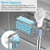 2-in-1 Sponge Holder for Kitchen Sink, Suction Cup Rack Caddy,