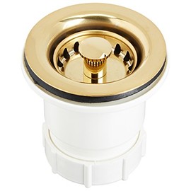Nantucket Sinks NS-403PB Junior Duo Basket Strainer, Polished Brass