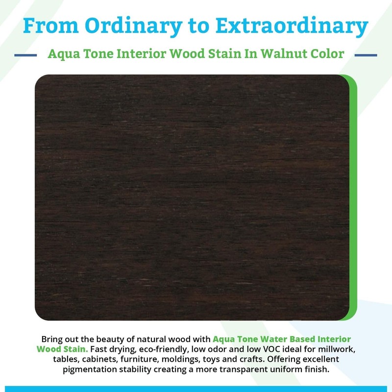 Aqua Coat Aqua Tone Water-Based Wood Stain (Gallon, Walnut)