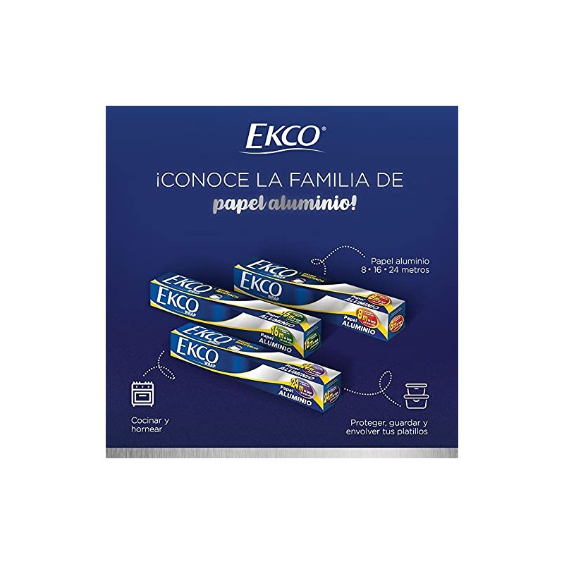 Ekco Papel Aluminio Ekco 8 M X 30 Cm, color,