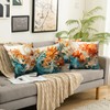 Umootek 4Pcs Floral Throw Pillow Covers Plush Square Pillow Covers
