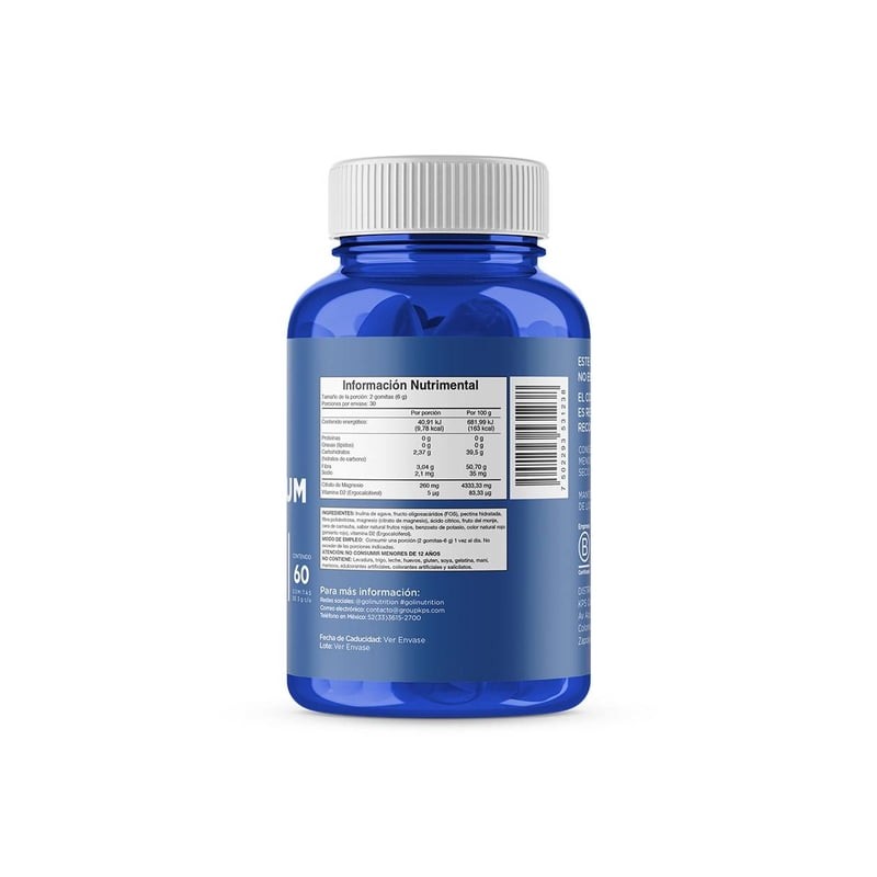 Suplemento alimenticio GOLI Magnesium Bote con 60 gomitas